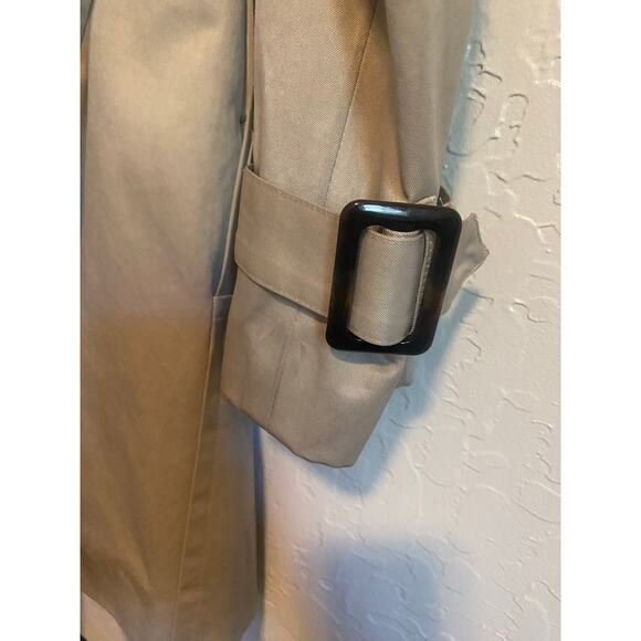 Banana Republic Women's Size S Trench Coat Belted Lined Single Breasted Khaki - Picture 3 of 8